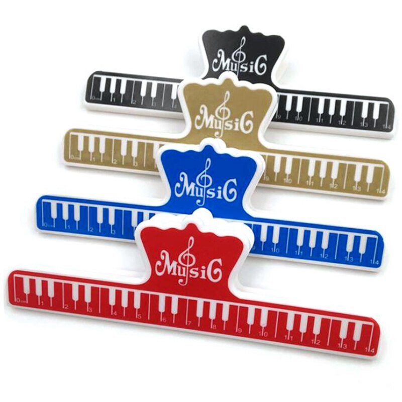 4 Pcs Music Book Note Paper Ruler Sheet Music Spring Clip Holder For Piano Guitar Violin Viola Cello Performance: Default Title