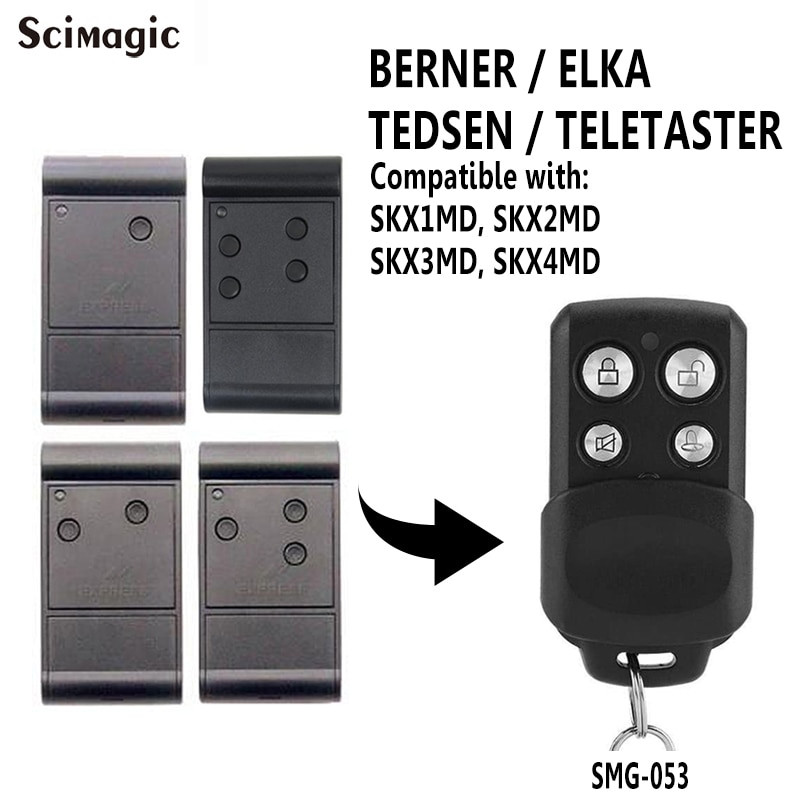 433 Mhz Garage Afstandsbediening Voor Berner Elka Tedsen Teletaster Voor SKX1MD SKX2MD SKX3MD SKX4MD Hand Zender