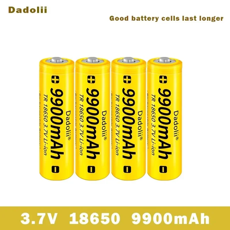 18650 battery 3.7V 9900mAh rechargeable lithium battery for LED flashlight flare battery
