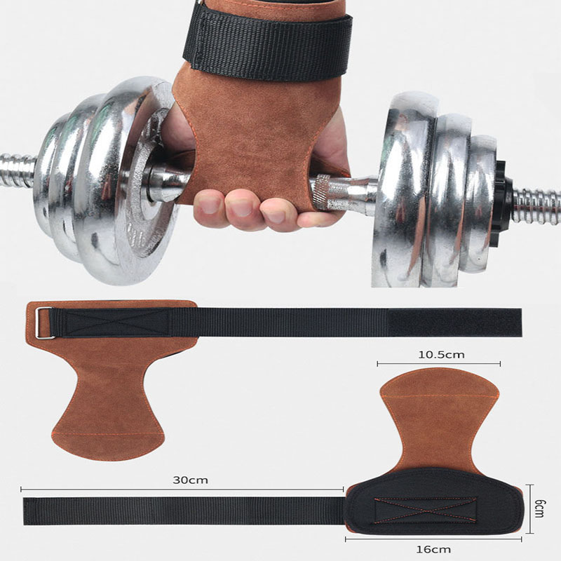 Gants de gymnastique antidérapants en cuir de vache, poignées, coussinets de levage, ceinture de puissance, d&#39;entraînement, Crossfit, gants de Fitness, Protection des paumes