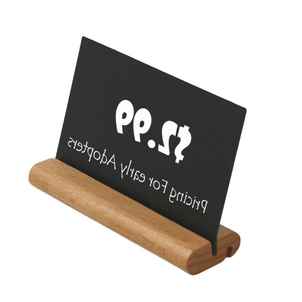 DIY Wooden Rewritable Double-sided Blackboard Chalkboard Table Card Sign Stand Tabletop Price Tag Hand-paint Price Display