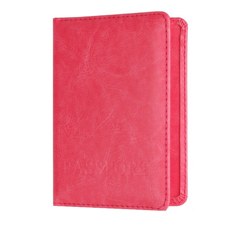 Organisator Lederen Paspoort Cover Reizen Paspoorthouder Mannen Vrouwen Portemonnee Met Kaarthouder &amp; Money Pocket: Pink