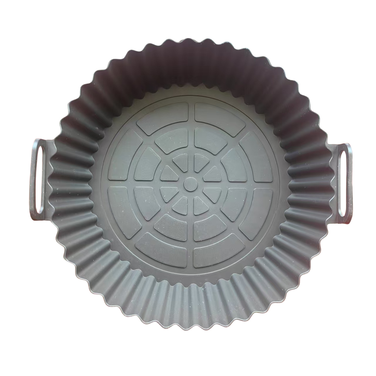 Air Fryer Silicone Liners Air Fryer Silicone Pot Reusable Silicone Air Fryer Liners Food Safe Non Stick Air Fryer Basket Accesso: Dark Grey