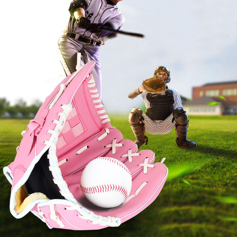 10.5/11.5/12.5 Inch Outdoor Sports Pink Baseball Glove Softball Practice Left Hand for Adult Man Woman Training