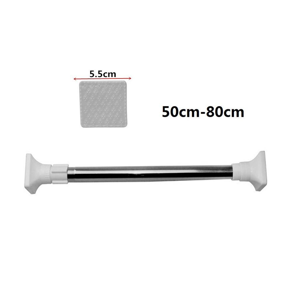 Stainless Steel Shower Curtain Rod Extensible Punch-free Bathroom Thickening Curtain Pole Load Bearing 7 kg: 03