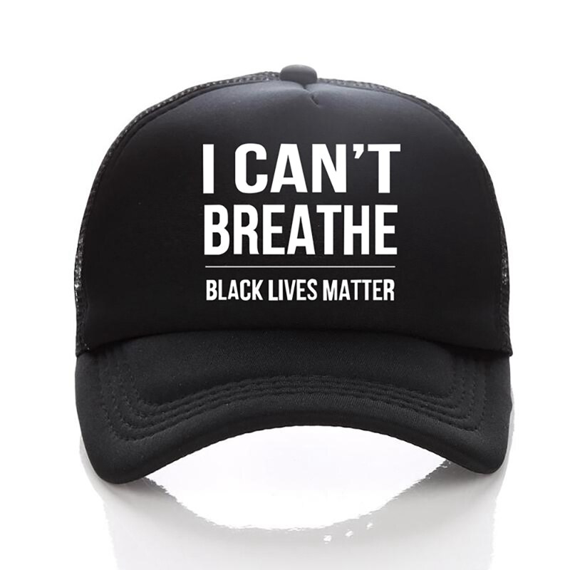 Jag kan inte andas brevmössa snabbtorkande snapback bomull solhatt huvudbonader utomhussportkläder med justerbar ryggstängning för