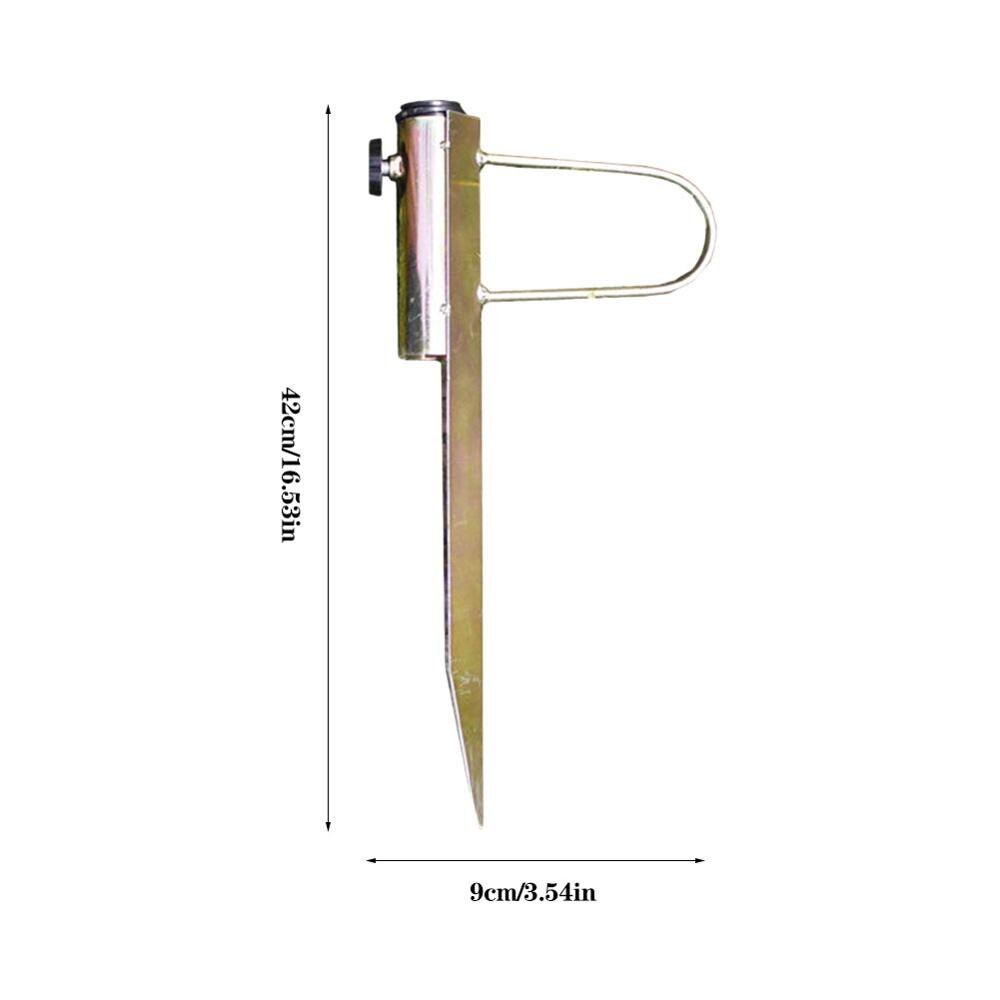 Soporte ajustable para sombrilla de playa, paraguas de pesca con punta, soporte de anclaje para tierra, paraguas de acero inoxidable para exteriores