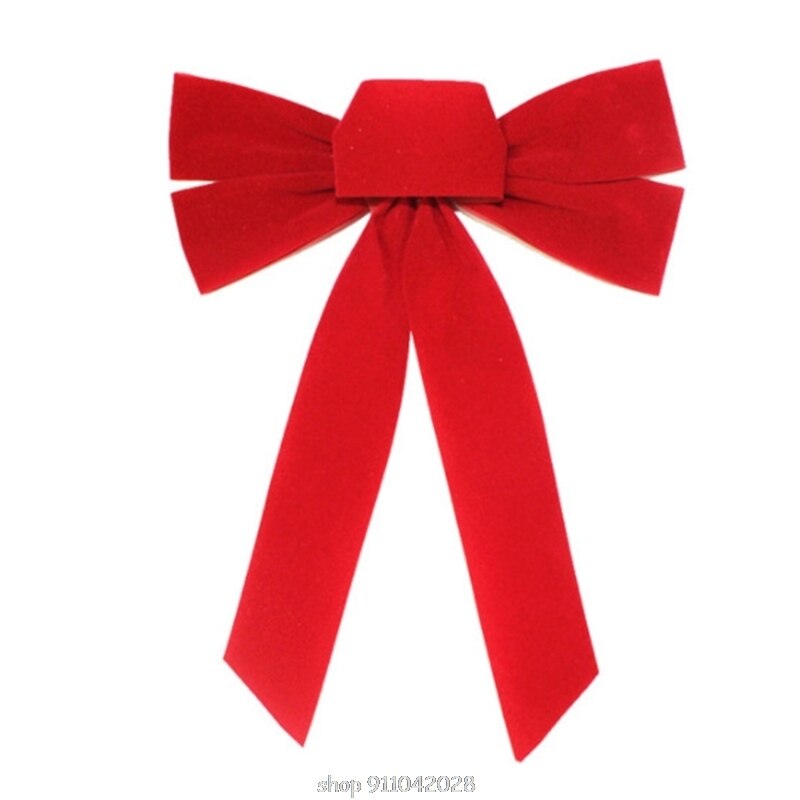Red Bow Velvet Christmas Bows Hanging Xmas Bows for Christmas Wreaths Decoration or Tree Toppers D11 20: 24X33CM