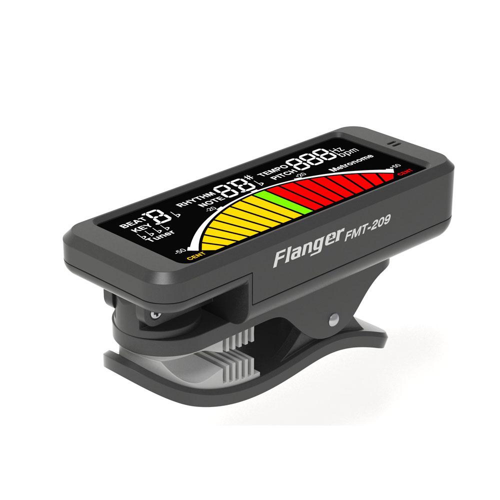 Flanger Multifunctionele Gitaar Tuner Digitale Clip-on Gitaar Tuner met Clip Mount voor Chromatische Gitaar Bas Ukulele Viool FMT-209