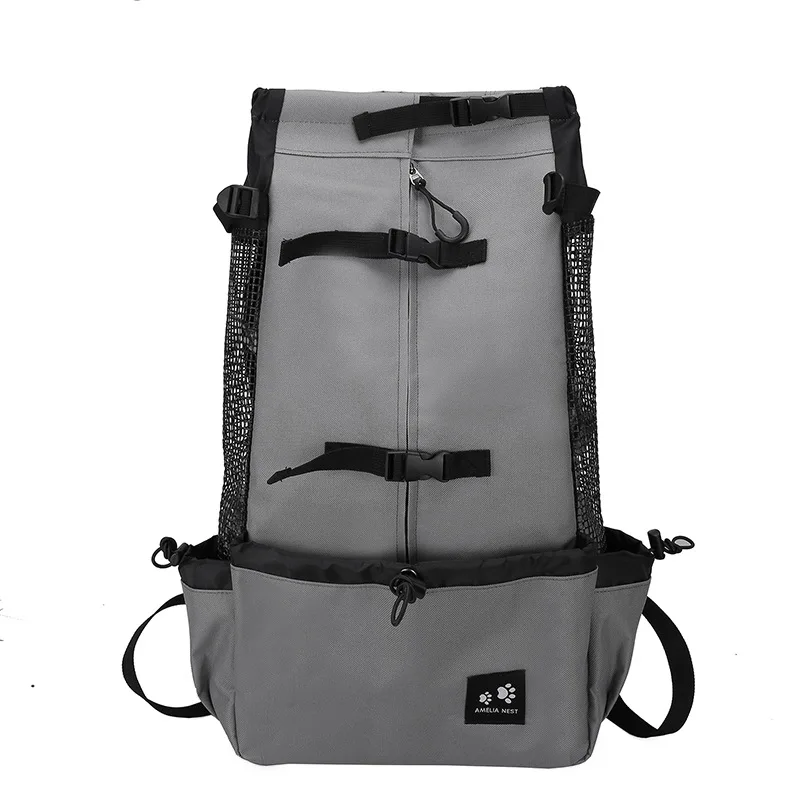 stärker Hunde-Trägerrucksack aus Nylon für kleine und mittelgroße Hunde. Hochwertiger, atmungsaktiver Fahrradrucksack für draussen-Reisen, Heimtierbedarf: M / bräunen