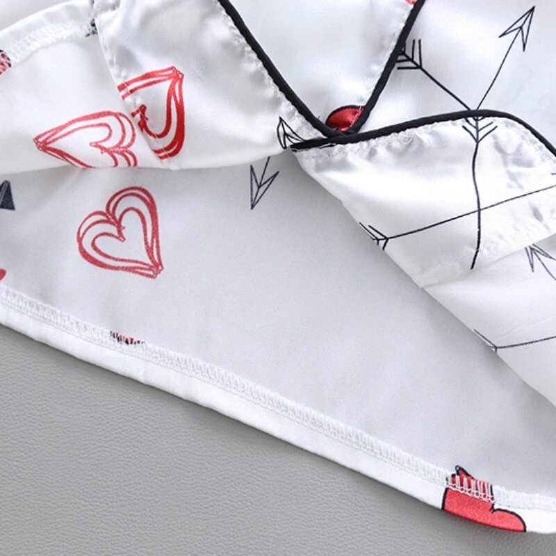 Pigiami per bambini pigiami per bambini set pigiami per bambini pigiami per bambini pigiami per bambini con stampa a freccia a cuore vestiti da notte in cotone