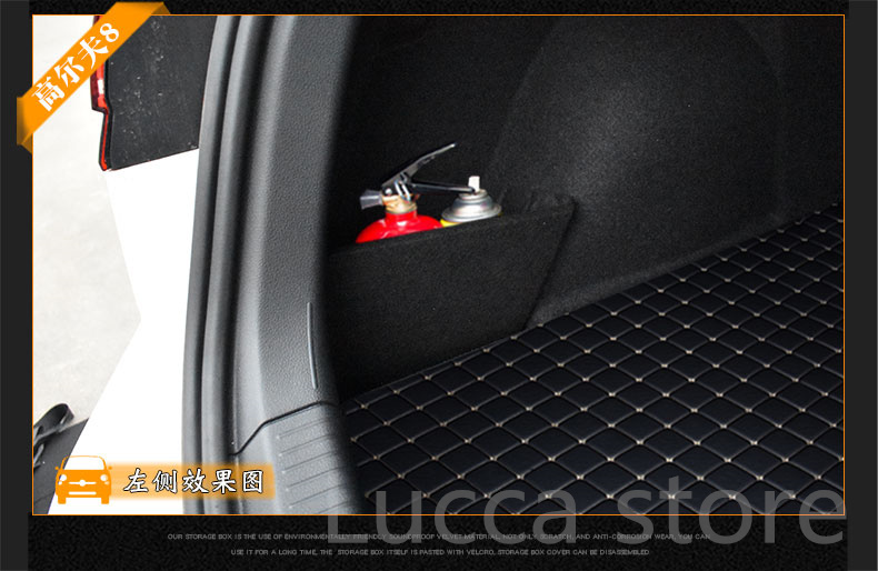 Organizador de almacenamiento lateral para maletero de coche, placa de almacenamiento para VW Golf 8 MK8 + Golf 7,5 MK7.5, accesorios de modificación: GOLF 8 L