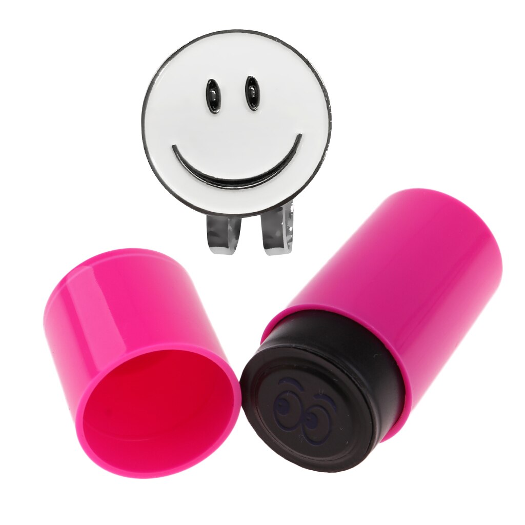 Face Golf Ball Marker with Magnetic Hat Clip Golf Ball Stamper Golfer Accessories for Club Giveaways Prize Keepsake
