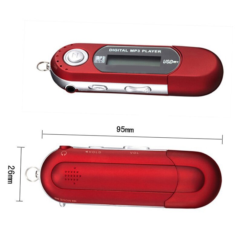 Populaire Leuke MP3 TF Card Spelers USB 2.0 Flash Memory Stick LCD Memory Stick Mini Sport MP3 Muziek Speler met FM Radio