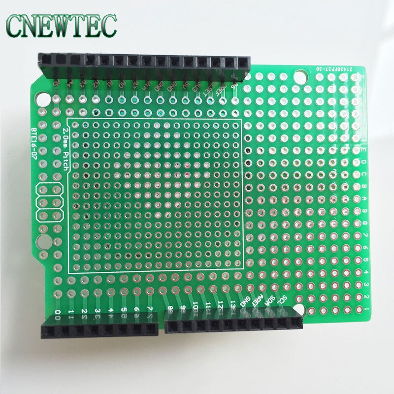 10 stks Prototype PCB voor ArduinoUNO R3 Shield Board DIY, Combo 2mm + 2.54mm Pitch bte16-07