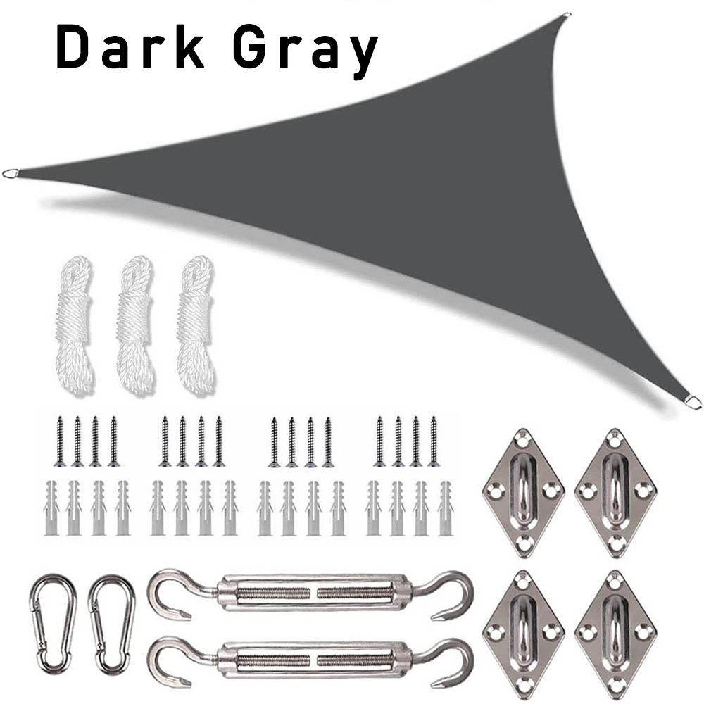 Driehoek Zon Shade Sail Canopy Uv Blok Uv-bestendig Outdoor Patio Stof Onderdak Doek Scherm Luifel Met Hardware Kit: 2*3 M / Rood