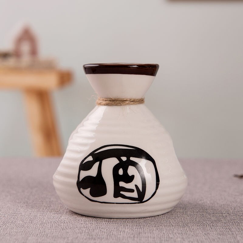ZEALMAX Keramische Sake Set - 5 Stuks Traditionele Wijnkruik En Kopjes (120 Ml Kan, 30 Ml Kopjes)