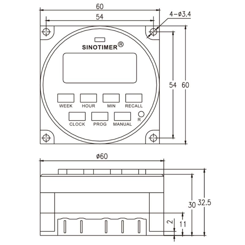 GROTE LCD Digitale 220V Programmeerbare Timer Schakelaar met Countdown Time Functie 35ED