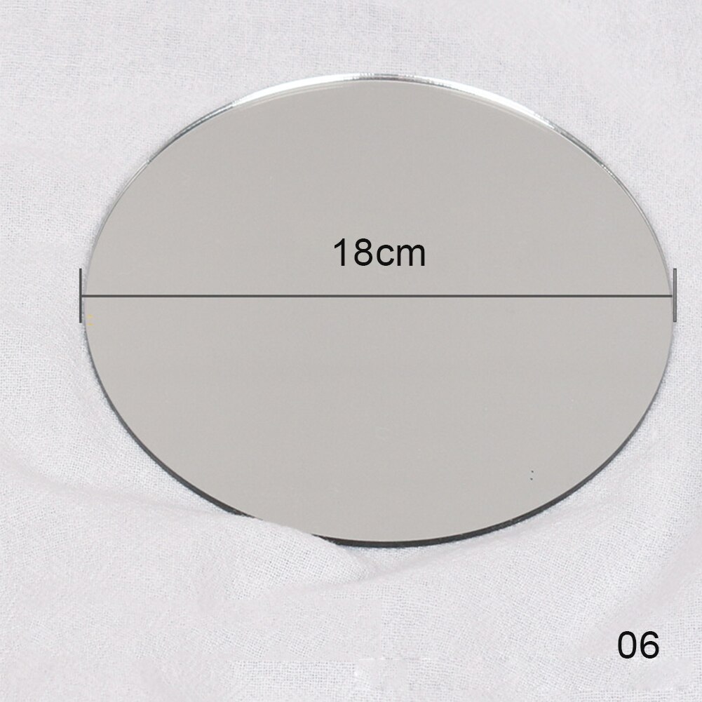 INS Style – arrière-plan miroir acrylique, accessoires de photographie de Studio, pour prise de vue de bijoux cosmétiques: Silve roundr-18cm