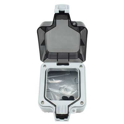 IP66 Outdoor bathroom wall waterproof socket box switch with torrential rain: One position