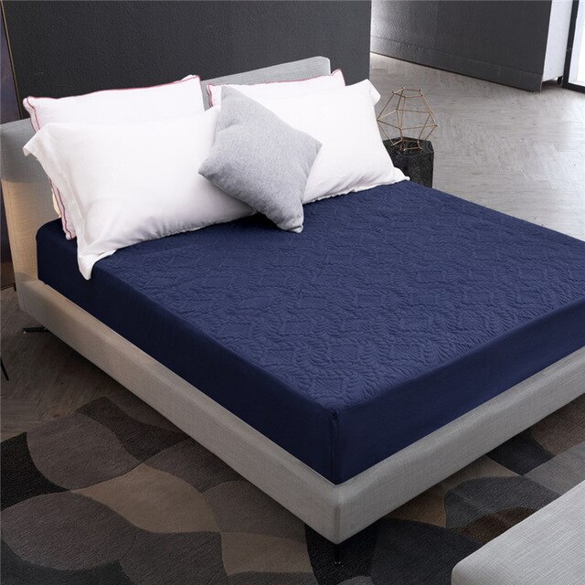 Effen Kleur Gewatteerde Reliëf Waterdichte Matrasbeschermer 160*200 Hoeslaken Stijl Cover Voor Matras Dikke Zachte Pad Voor bedden: color 3 / 140x200x30cm