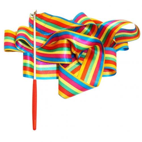 Cinta de baile rítmico para gimnasia 4m, varita giratoria para Ballet: Stripe
