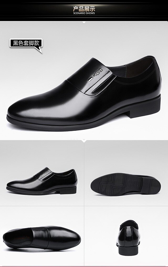 Grande taille 46 de hommes en cuir chaussures habillées sans lacet bout rond mâle chaussures formelles bout pointu affaires chaussures plates