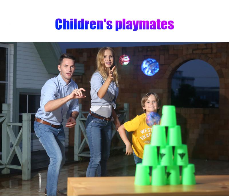 Boomerang-Spinner con trucos sin fin, juguete volador con luz Rgb, OVNI, Drones operados a mano, de Navidad, juguete para niños y adultos