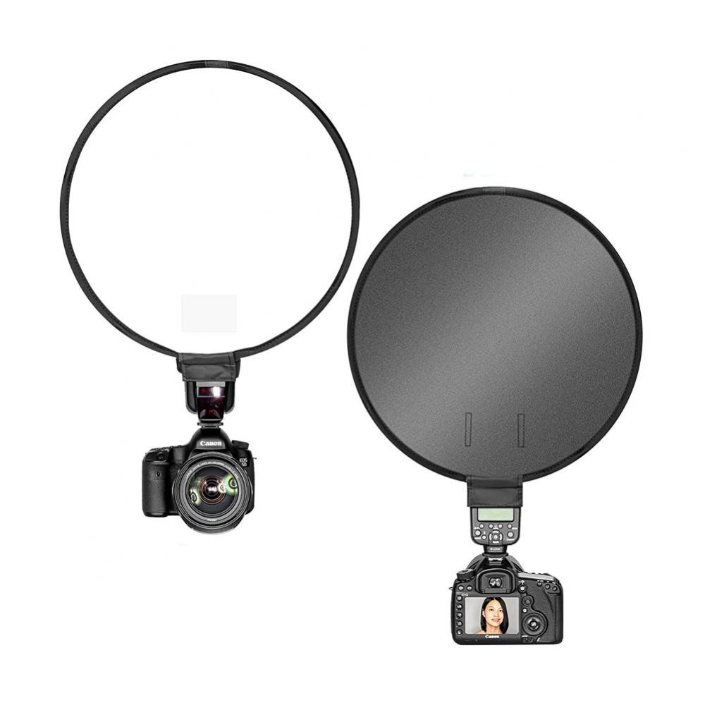 30/40cm Universal On-camera Round Photography Flash Diffuser Reflector Soft Box