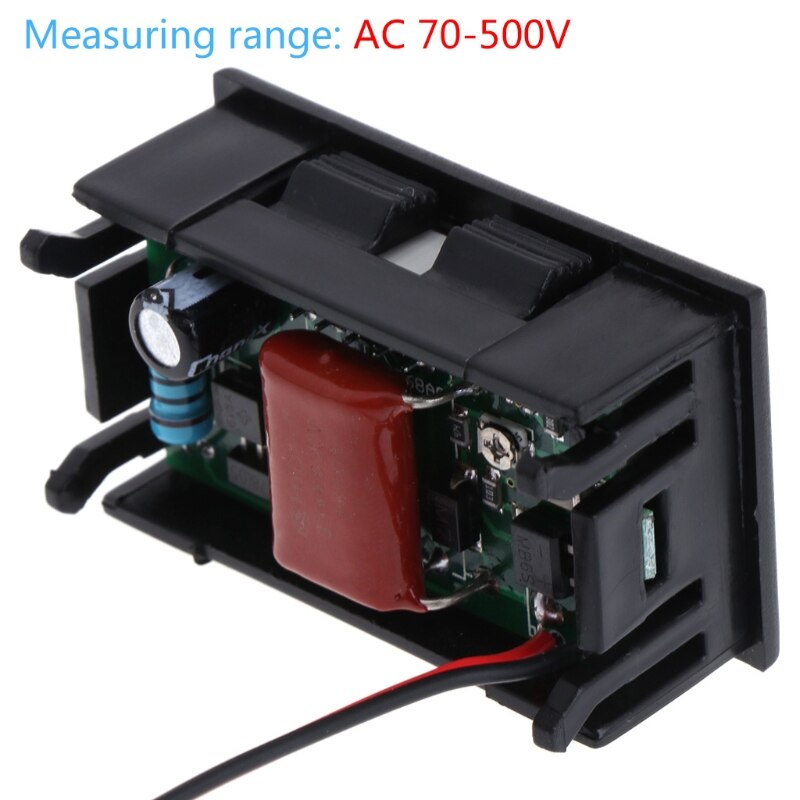 Ac 70-500V Digitale Voltmeter 0.56 Inch Rode Led 2 Draad Volt Voltage Test Meter 270E