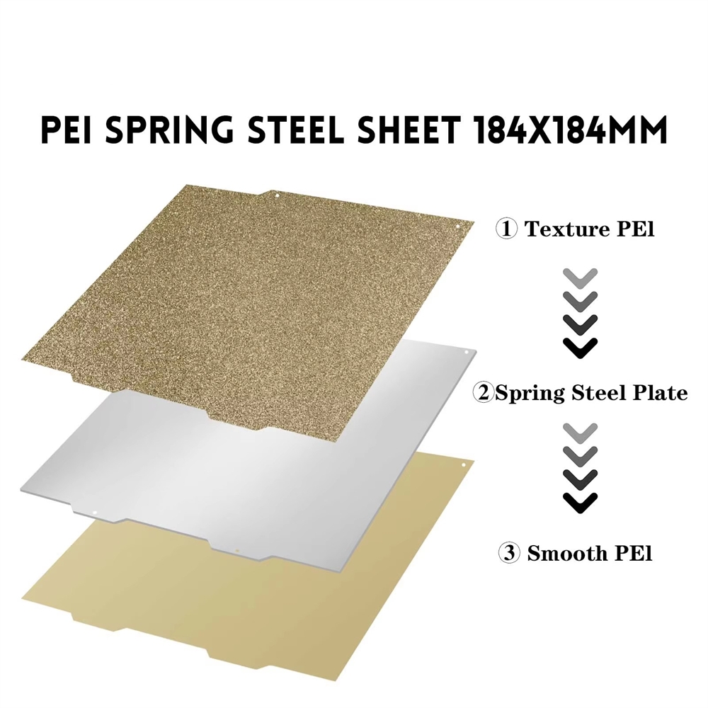 BambuLab A1 Mini placa de construcción textura suave H1H PEY PEO PET PEI cama resorte hoja de Pei de acero 184x184 para impresora 3D Bambulabs