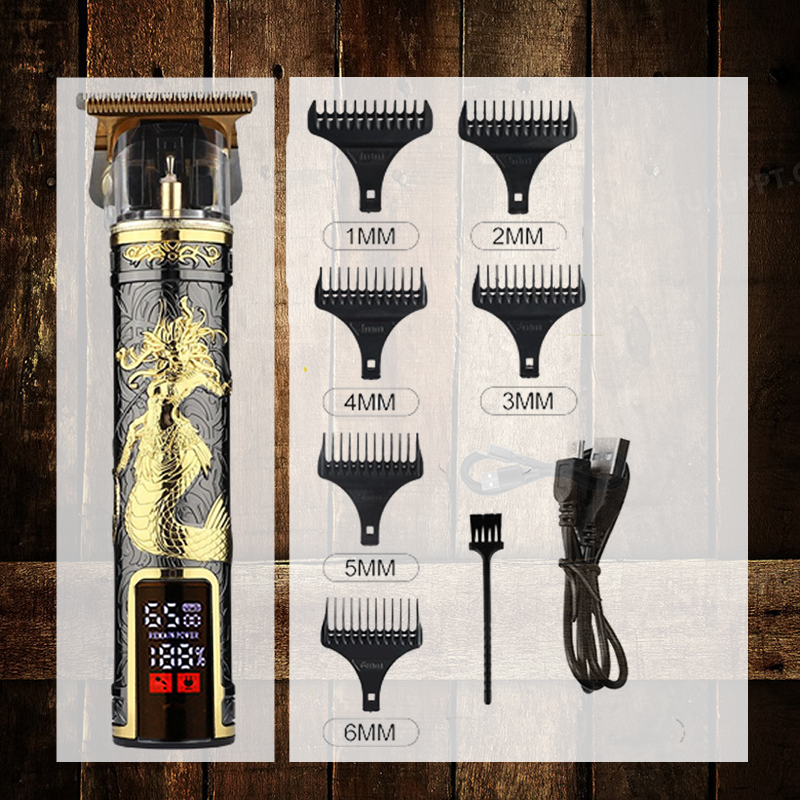 Professionele Elektrische Scheerapparaat voor Mannen Scheermes voor Mannen Maaier Baard Trimmer Kapper Scheren Machine T9 Tondeuse: green