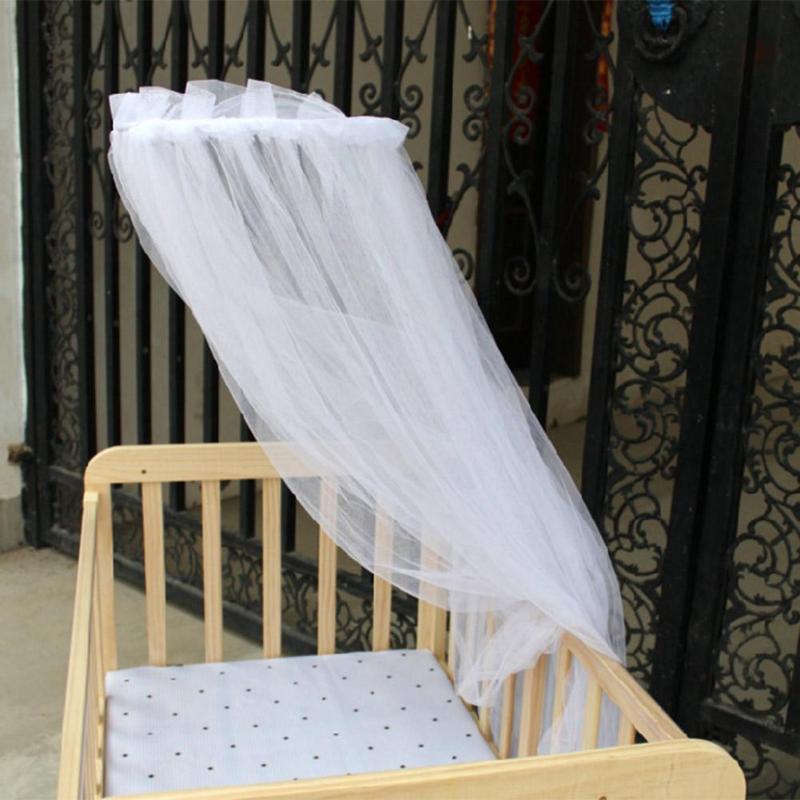 Cortina de cama para niños, mosquitera colgante redonda portátil, para cuna, cama, suelo, insectos