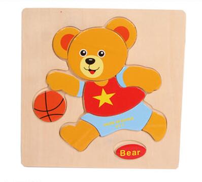 11 di legno 3D Jigsaw Puzzle Giocattoli di Legno Per I Bambini Del Fumetto rompicapo Puzzle di Intelligenza Bambini montessori Educativi Giocattoli Giocattolo: 26