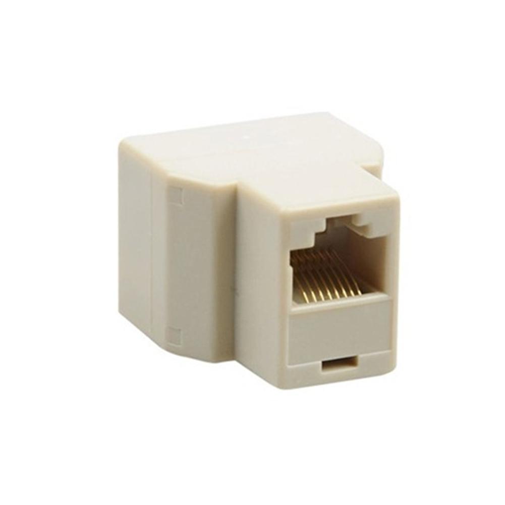 Adattatore Splitter RJ45 da 1 a 2 doppia porta femmina CAT5/6 LAN Ethernet Sockt connessioni di rete adattatore Splitter adattatore P15 bianco