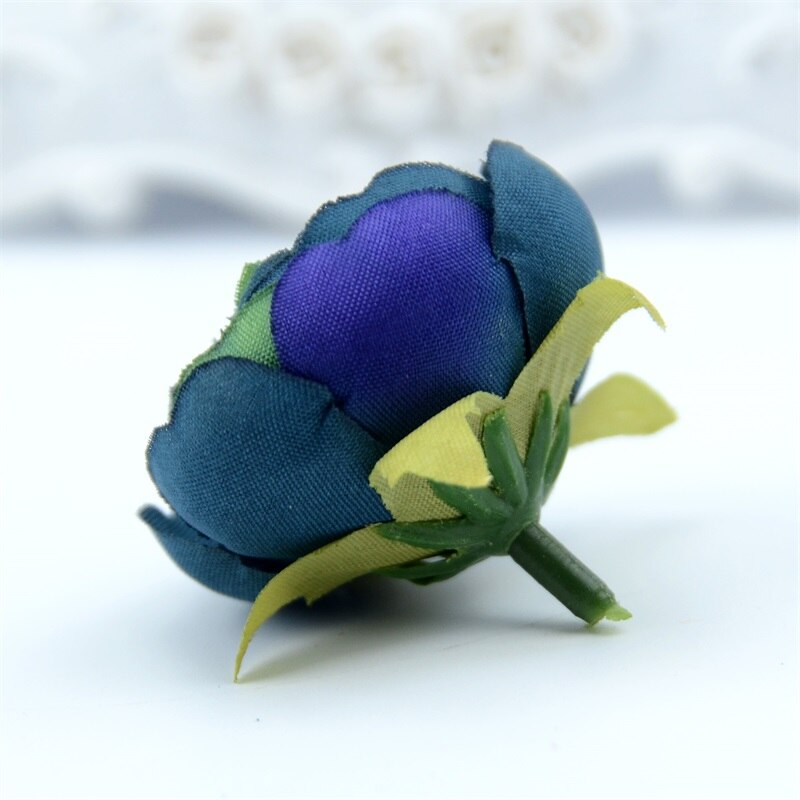 30 st 3.5cm mini konstgjorda rosknoppar snittblomma huvud bröllop juldekoration gör det själv sreath hantverk blommor tillbehör