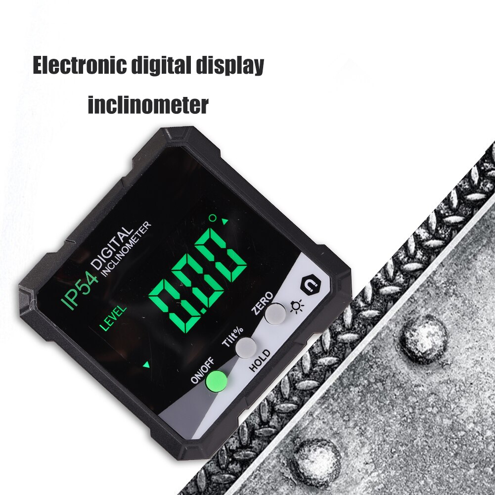 IP54 Electronic Goniometer 4*90° Portable Digital Inclinometer Level Meter LCD Backlit Digital Goniometer Magnetic Protractor
