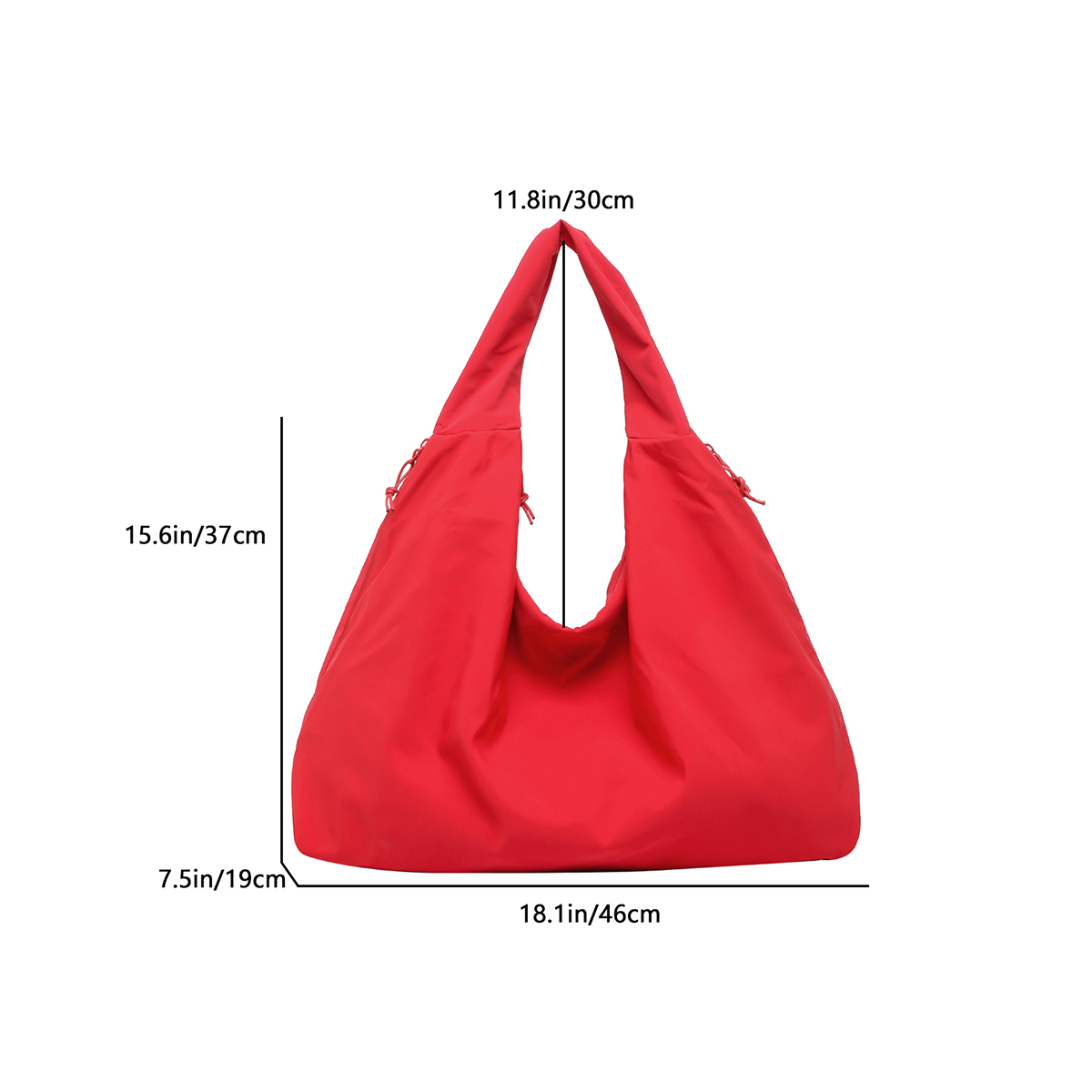 Bolso de compras grande de tela suave de color sólido, bolso de gran capacidad para viajes diarios, bolso grande de hombro