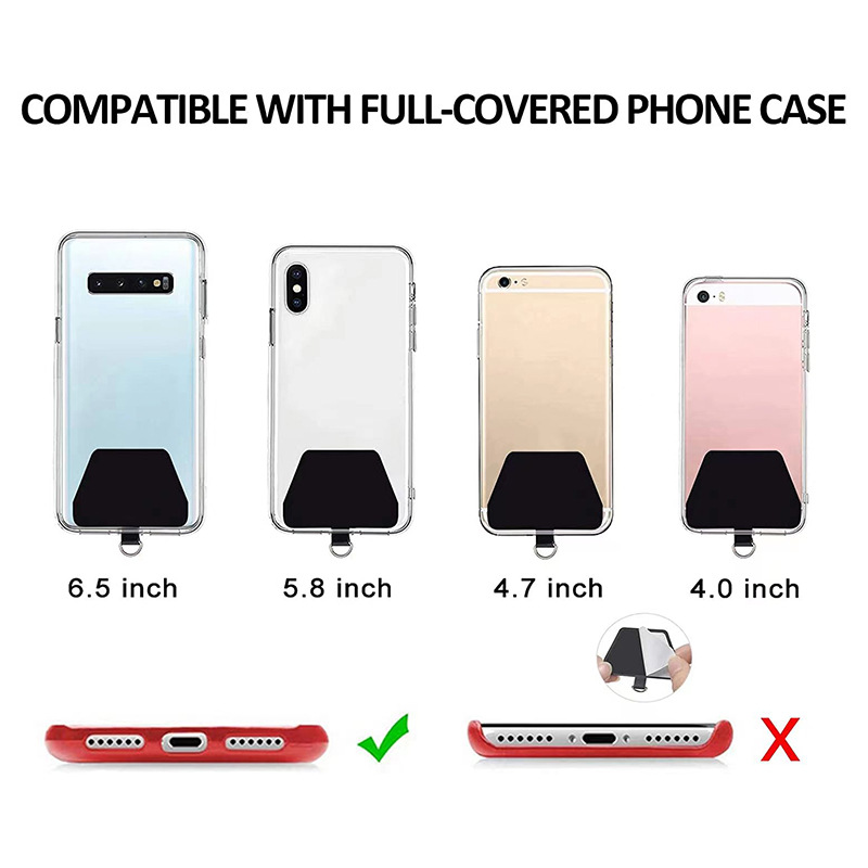 Joint de lanière d'attache solide universel pour remplacement de téléphone portable, sangle de suspension, cordon de serrage, anneau métallique, languette de corde