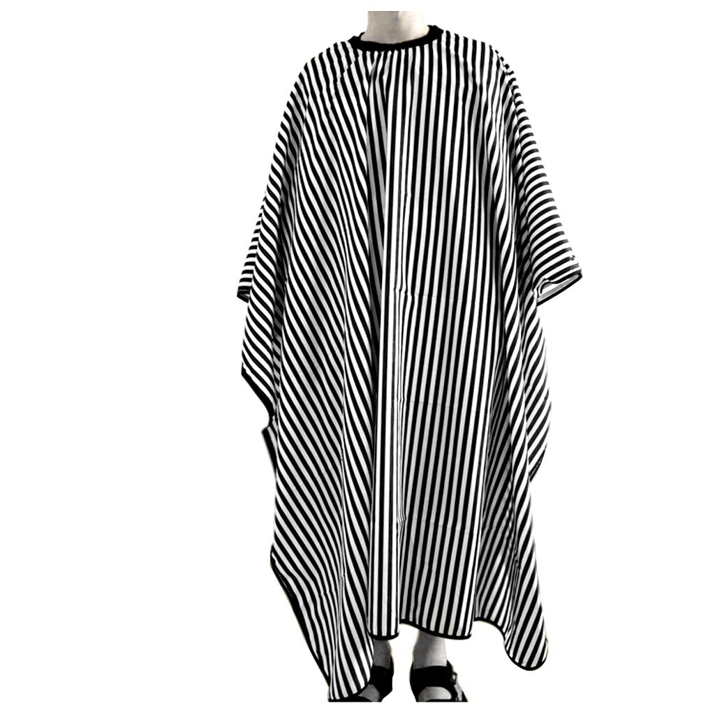 Verstelbare Zwarte En Witte Streep Snijden/Kappers Cape Kapper Haar Hairdressing Gown Kappers Haar Knippen Gown Kapper
