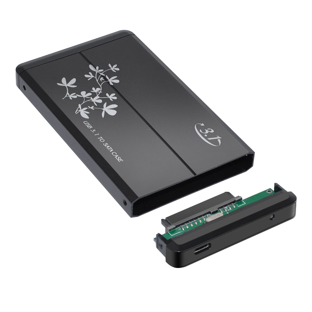 Boîtier de coffre de boitier externe disque dur SATA 2. 5 pouces en alliage d'aluminium pour MacBook Latop jusqu'à 5 Gbps