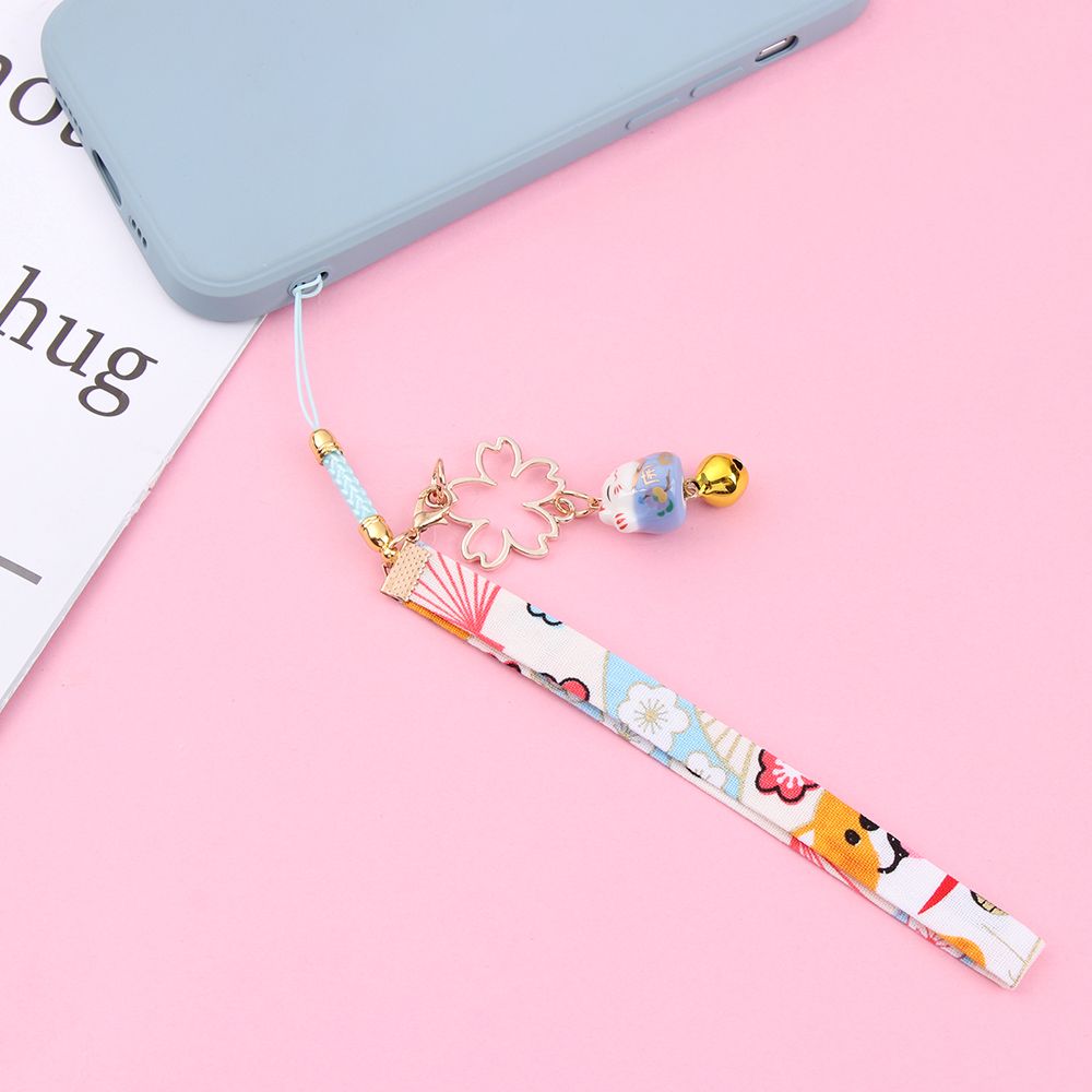 Pendant Flower Bracelet Mobile Phone Lanyard Crystal Phone Straps Hanging Rope Strap Wrist Rope Anti-lost Lanyard