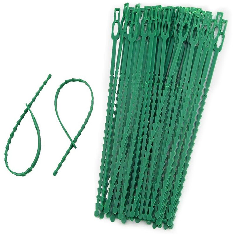 Verstelbare kabelbinders van kunststof voor planten, herbruikbare kabelbinders voor tuin, boomklimondersteuning, plant, wijnstok, tomatenstengelclip: Default Title