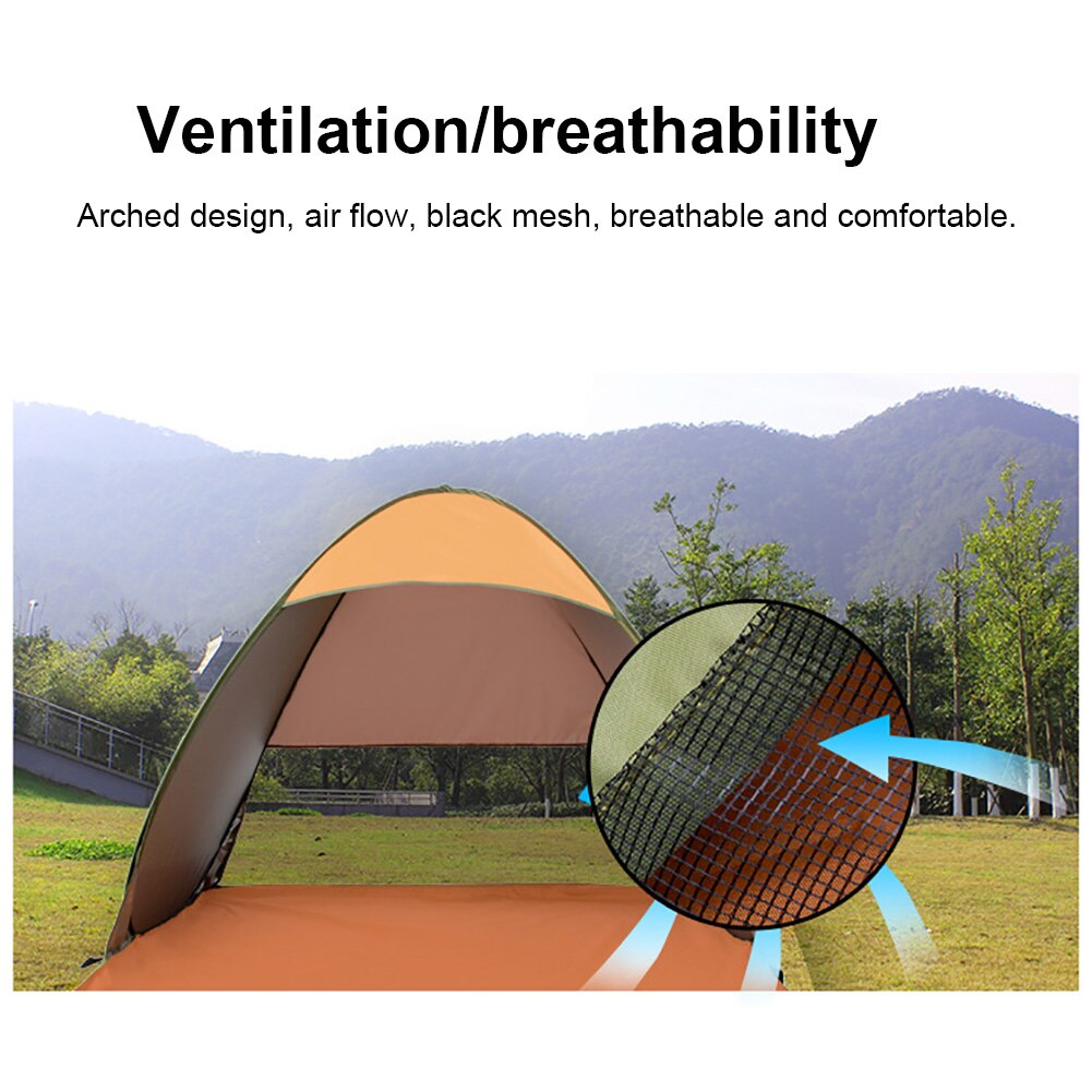 Quick Open Beach Tent Anti UV Camping Hiking Travel Awning Shelter Outdoor UV Protection Camping Fishing Tent Cabana Sun Shelter