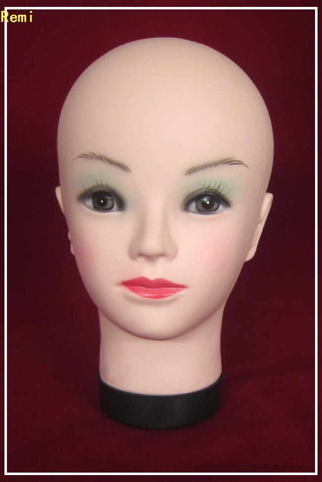 Fashionable PVC Female Head Mannequin Plastic Lovely Women mannequin Head Model On