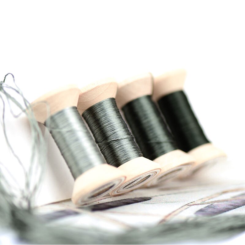 Hand embroidery embroidery silk 20 meters per thread thread silk hand embroidery thread Grey green