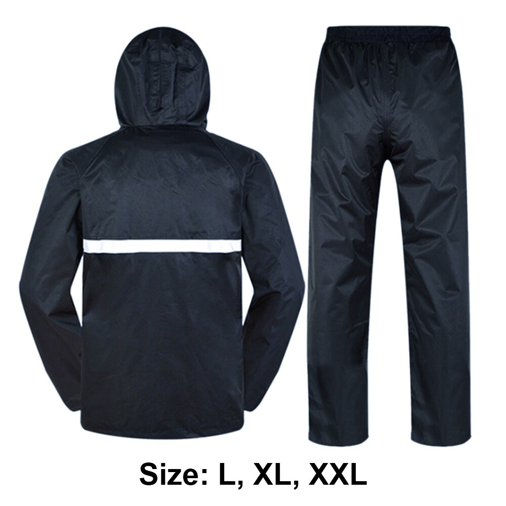 Manteau imperméable réfléchissant de moto | Vêtements universels de pluie pour moto de nuit, vélo à capuche, coupe-vent, combinaison de randonnée, vélo d'extérieur
