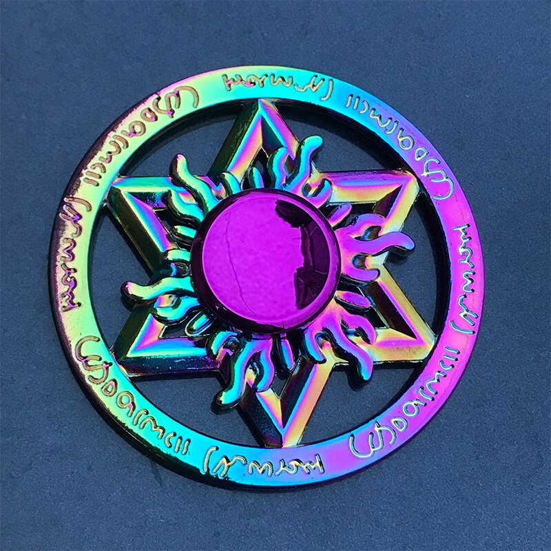 Rainbow Metal Fidget Spinner Toys Stainless Steel Bearing High Speed Stress Relief Spinner ADHD Anxiety Toys for Adult Kid: light yellow