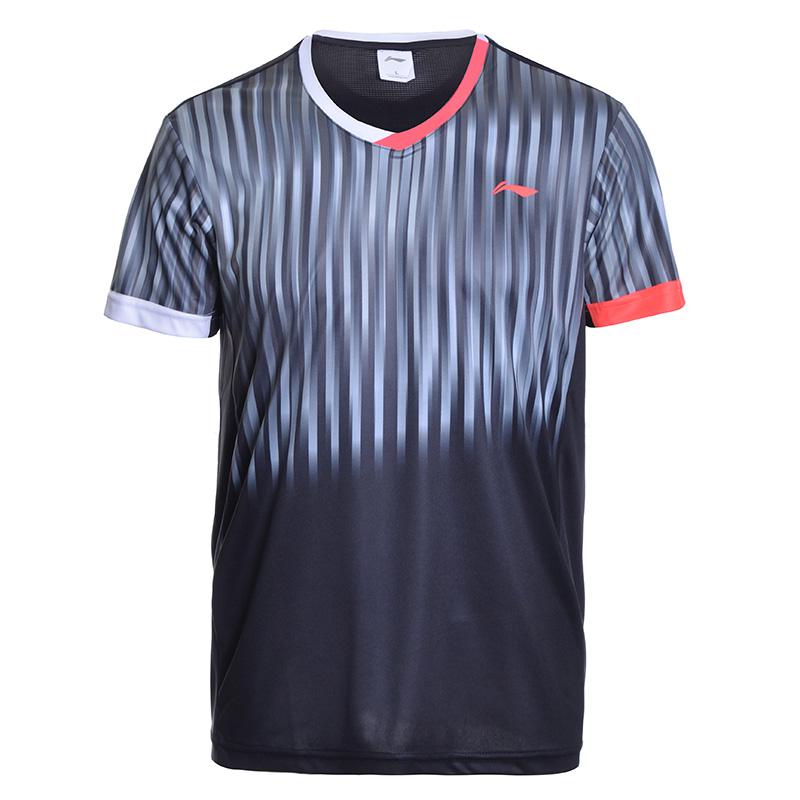 Camisetas de bádminton li-ning transpirables para hombres, camisetas livianas de competición, Top Comfort LiNing, Camiseta deportiva AAYM147 CONF17: XXXL / AAYM147-3