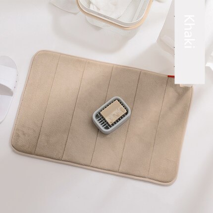 60*40cm Antibacteriële Badmat Badkamer Tapijt Wateropname Tapijt Shaggy Traagschuim Badkamer Mat keuken Vloer sneldrogend: khaki
